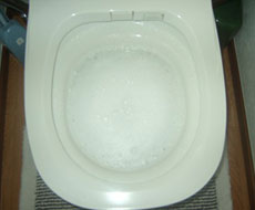 洗剤の泡が水垢防止